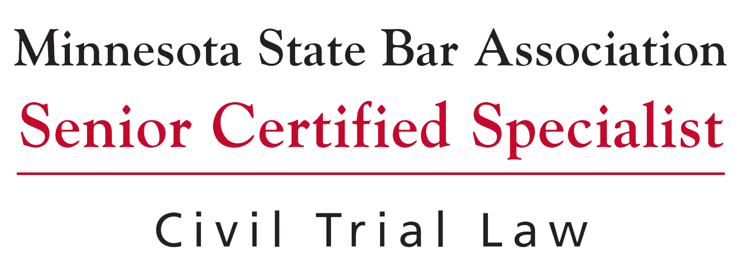 Nelson Personal Injury has been certified by the Minnesota State Bar Association in civil trial law.