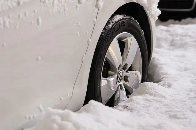 image of a car parked in the snow