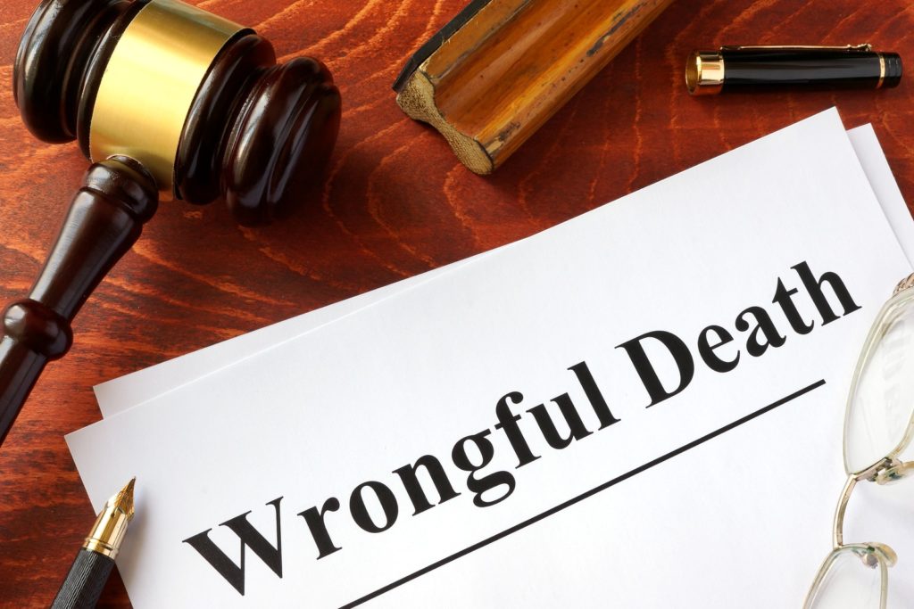Document that reads, "Wrongful Death."